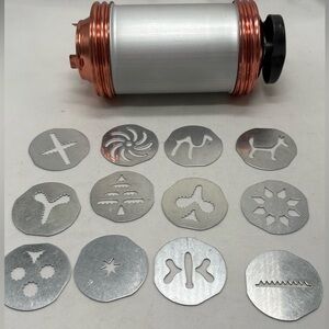 VTG Mirro Cookie Pastry Press 12 Cookie Plates M035822 Copper/Silver